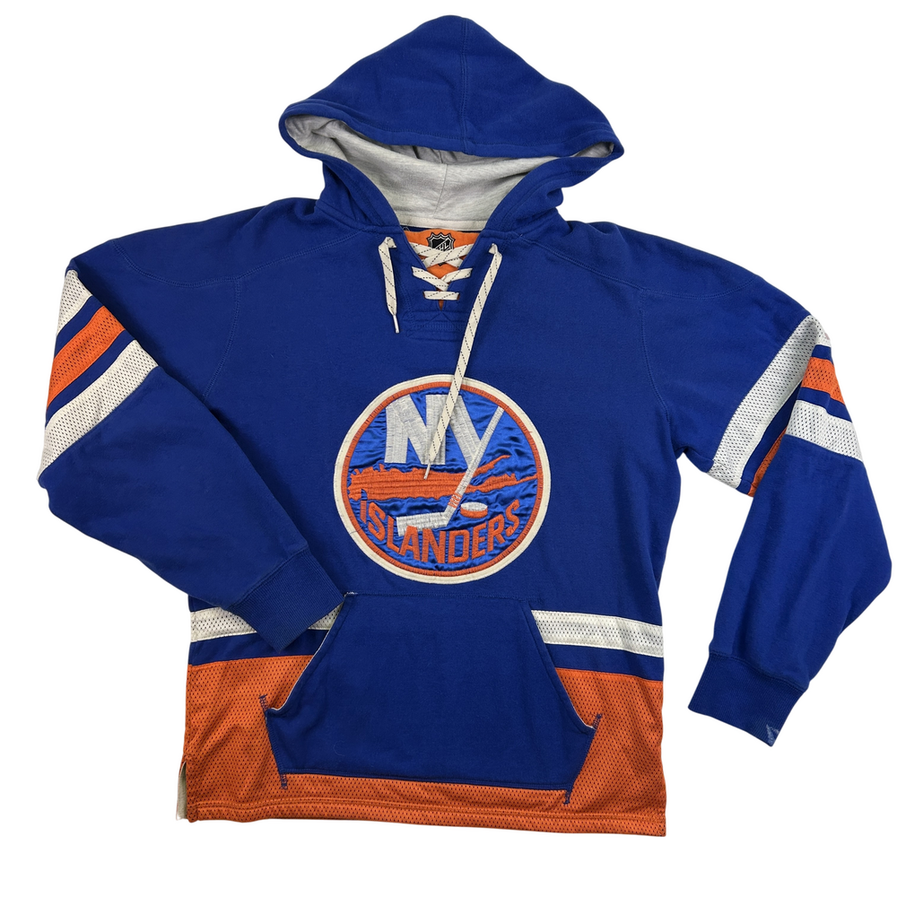 CCM New York Islanders Hoodie Mens Small NHL Lace-Up Pullover Sweatshirt